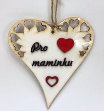 Devn srdko prothl/vyezan 19cm s npisem - Pro maminku