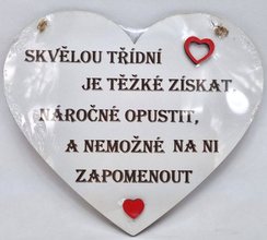 Devn srdko 22cm bl s npisem - Skvlou tdn je tk zskat ...