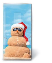 Kapesnky paprov potisk balen/10ks - Beach snowman