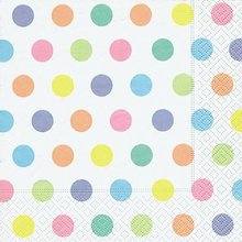 Ubrousek paprov s potiskem 33x33cm - Pastel dots