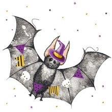 Ubrousky paprov s potiskem 33x33cm - Bat Halloween