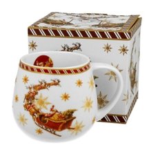 SANTA ON SLEIGH - Porcelnov hrnek barylka 430ml v boxu