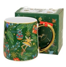 CHRISTMAS SPIRIT - Hrnek porcelnov rovn zlat ruka 400ml v boxu