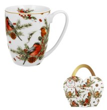 CHRISTMAS BIRDS - Porcelnov hrnek Classic 320ml v pebalu