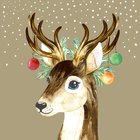 Ubrousky paprov s potiskem 33x33cm - Deer baubles