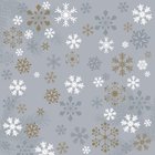 Ubrousky paprov s potiskem 33x33cm - Traditional snow grey