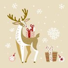 Ubrousek paprov s potiskem 33x33cm - Xmas Deer