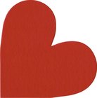 Ubrousek paprov ve tvaru srdce 33x33cm - Herz rot