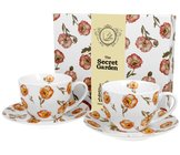 WILD POPPIES - Sada 2ks lek s podlkem 280ml porceln v boxu