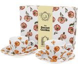 WILD POPPIES - Sada 2ks lek s podlkem porceln 90ml espresso v boxu