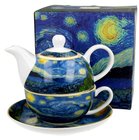 Starry Night - Porcelnov sada konvika se lkem a podlkem s dekorem v boxu