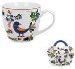 PTASZEK KASZUBSKI - Hrnek porcelnov 460ml s dekorem v pebalu