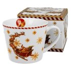 SANTA ON SLEIGH - Porcelnov hrnek prosty 480ml v boxu