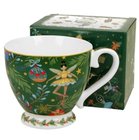 CHRISTMAS SPIRIT - Hrnek porcelnov 450ml na stopce s dekorem v boxu